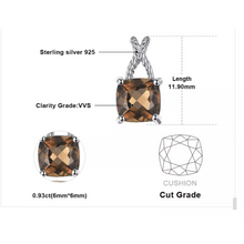 Load image into Gallery viewer, 925 Sterling Silver Smoky Quartz Necklace