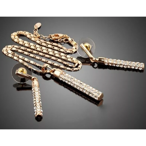 Golden Bar Necklace Set