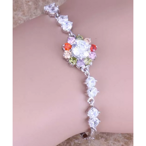 925 Sterling Silver Floral Bracelet