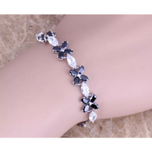 Load image into Gallery viewer, 925 Sterling Silver Black Cubic Zirconia Bracelet