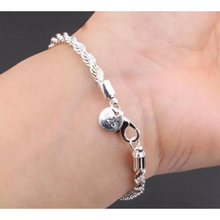 Load image into Gallery viewer, 925 Sterling Silver Rope Bracelet