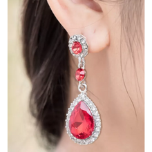 Load image into Gallery viewer, Red Dangle Earrings